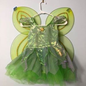 Tinker bell costume child 6-6x with wings